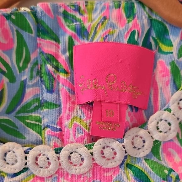 Lilly Pulitzer Pink and Green Floral Dress - Picture 3 of 5